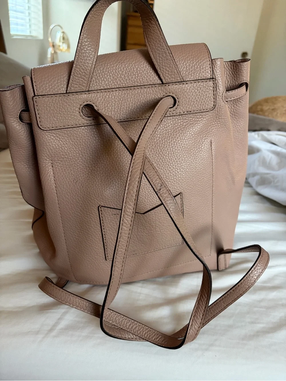 Michael Kors Dusty Rose Pebbled Leather Backpack